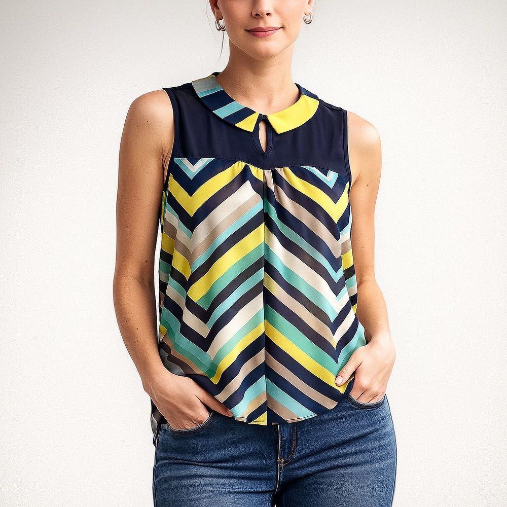 Anthropologie ViaVai Sheer Top Medium
